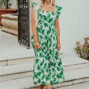 Buddy Love Anastasia Palm Dress in Large